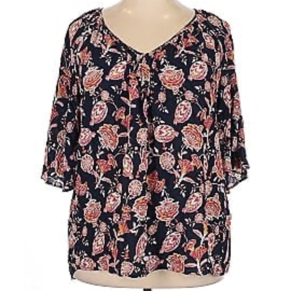 Est. 1948 Black and Orange Design Blouse